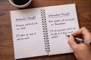 Example of reframing anxious thoughts