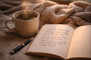 Small comforts while meeting yourself with kindness.