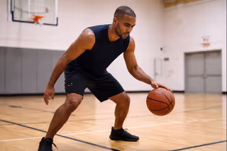 Person practicing a skill alone without external feedback