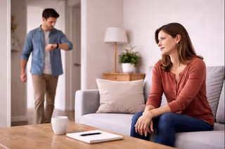 Partner taking a structured break during an argument with a planned return